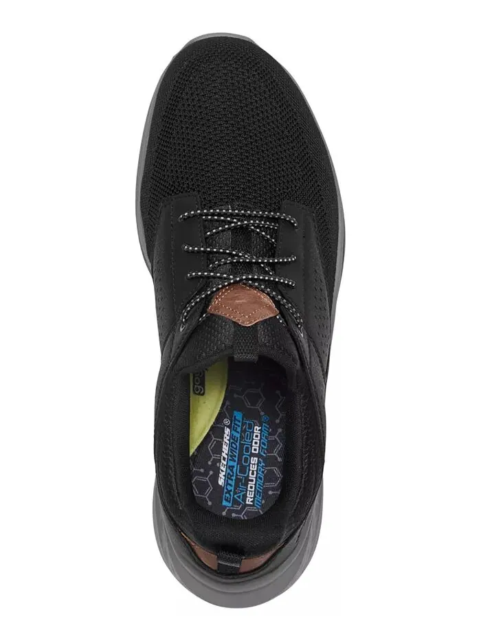 Мужские кроссовки свободного кроя Slade - Breyer Wide Width Casual от Finish Line Skechers — изображение 3 из 6, черный/серый
