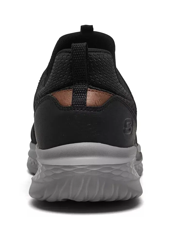 Мужские кроссовки свободного кроя Slade - Breyer Wide Width Casual от Finish Line Skechers — изображение 4 из 6, черный/серый