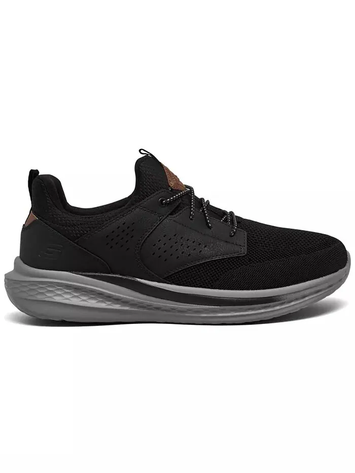 Мужские кроссовки свободного кроя Slade - Breyer Wide Width Casual от Finish Line Skechers — изображение 6 из 6, черный/серый