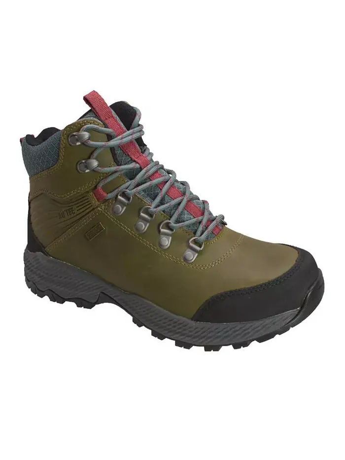 Мужские 6-дюймовые водонепроницаемые рабочие ботинки Crazy Horse Leather Hiker AdTec — зеленый