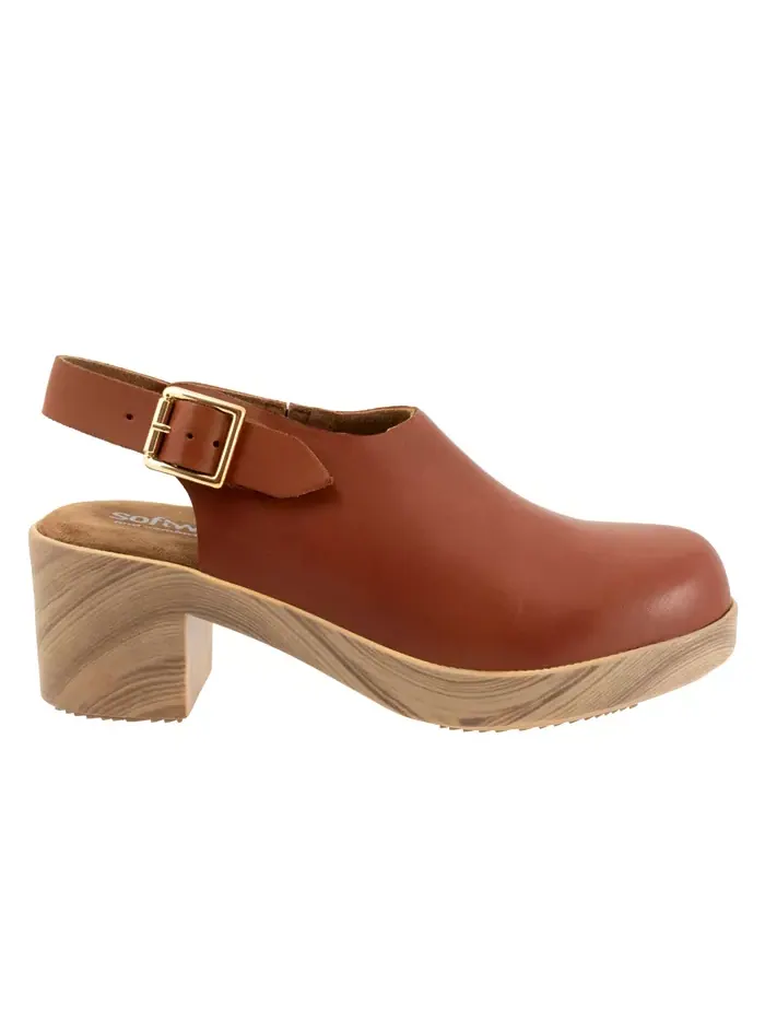 Клоги Fairbanks Clog SoftWalk — изображение 2 из 3, коричневый
