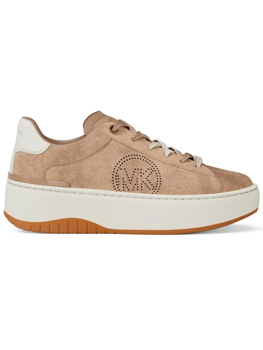 Женские кроссовки на платформе со шнуровкой и логотипом Dottie Michael Kors — изображение 2 из 7, хаки