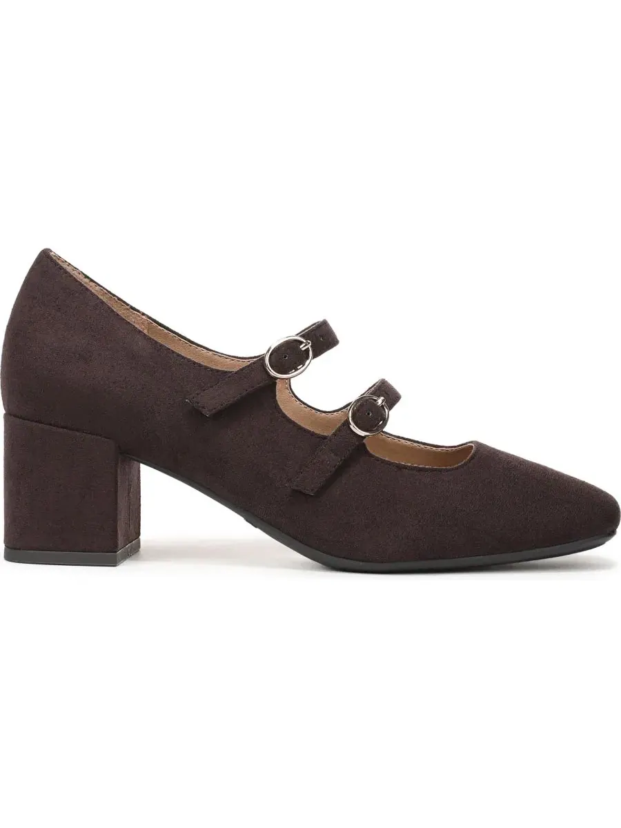 Туфли-лодочки Claudette Mary Jane с блок-каблуком LifeStride, Dark Chocolate Microsuede — изображение 2 из 5