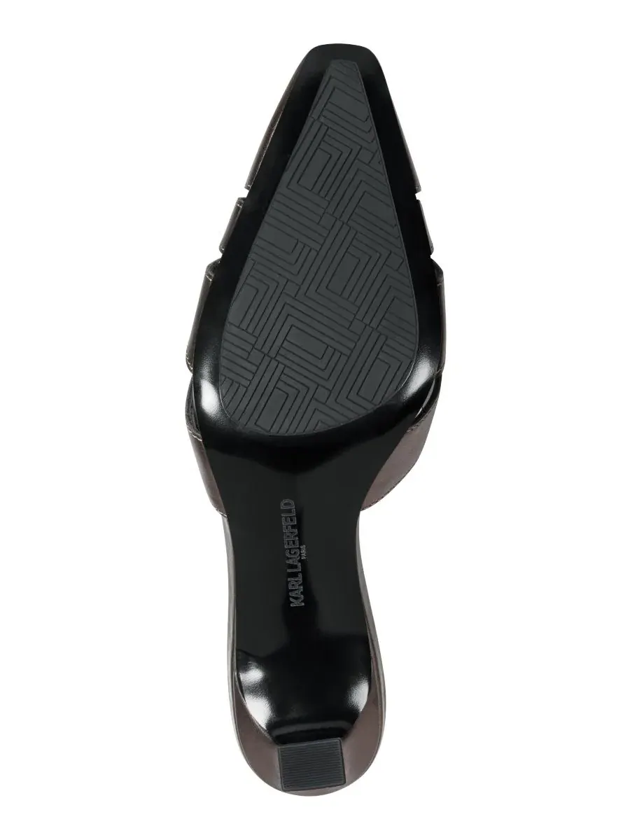 Туфли-лодочки Salge Mid Heel Pointed Toe KARL LAGERFELD PARIS — изображение 5 из 5, коричневый