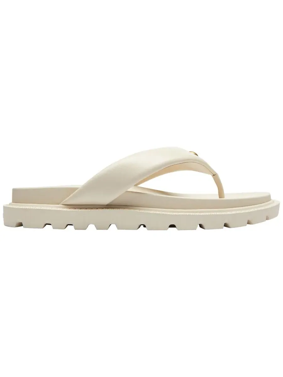 Сандалии-вьетнамки Brynn Thong Slip-On COACH, Chalk Leather — изображение 2 из 5