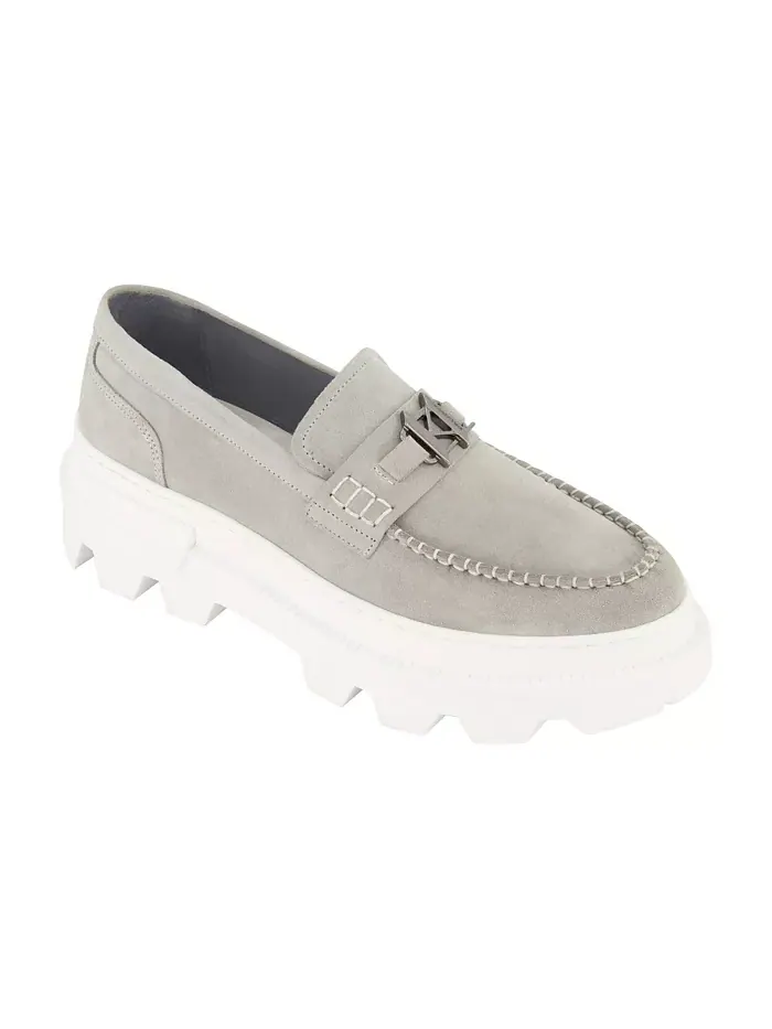 Мужские мокасины KL Bit из замши White Label KARL LAGERFELD PARIS