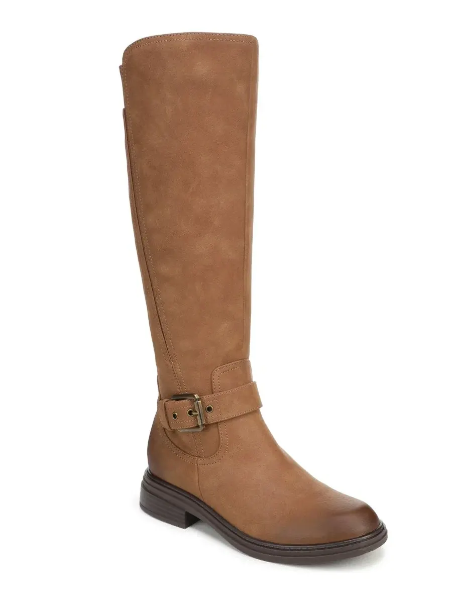 Ботинки для женщин с широким голенищем, молния, бренд Naturalizer, Chestnut Faux Leather