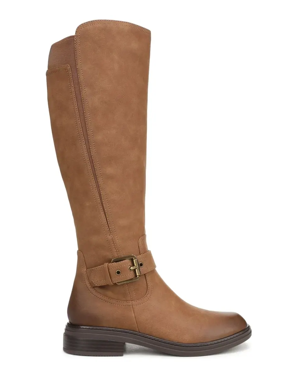 Ботинки для женщин с широким голенищем, молния, бренд Naturalizer, Chestnut Faux Leather — изображение 2 из 5