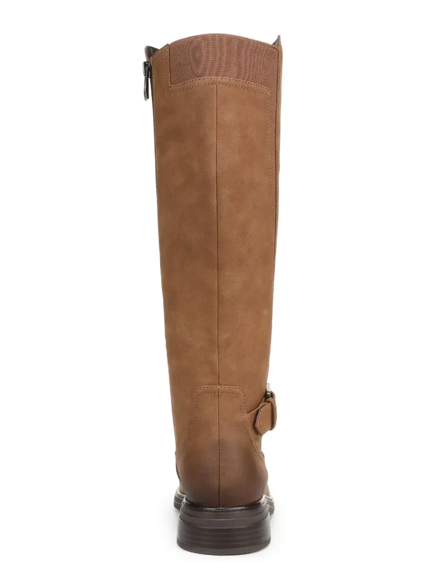 Ботинки для женщин с широким голенищем, молния, бренд Naturalizer, Chestnut Faux Leather — изображение 3 из 5
