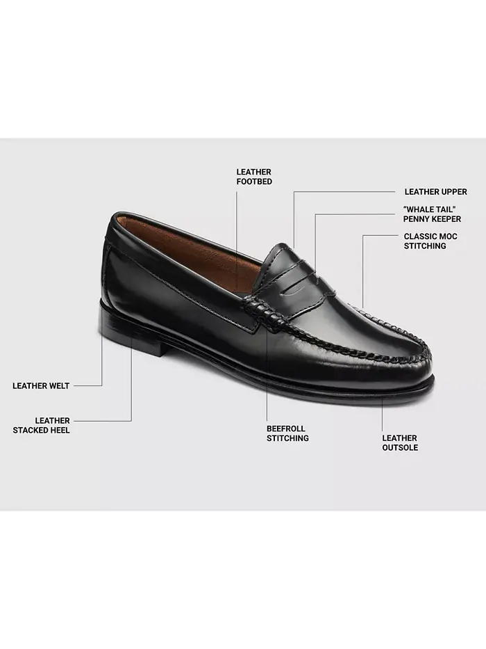 Мужские лоферы Larson Weejuns GH Bass — изображение 6 из 6, черный белый