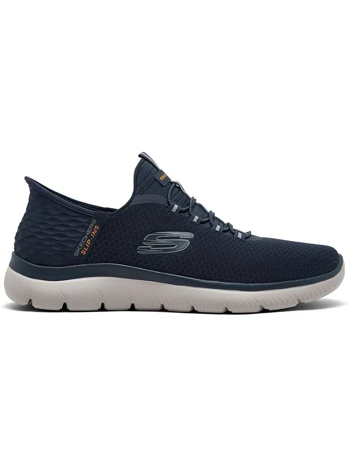 Мужские слипоны Summit — повседневные кроссовки высокого класса от Finish Line Skechers — изображение 2 из 7, темно-синий