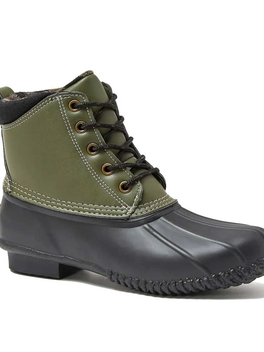 Женские утепленные сапоги-утки Lands' End, Forest moss leather