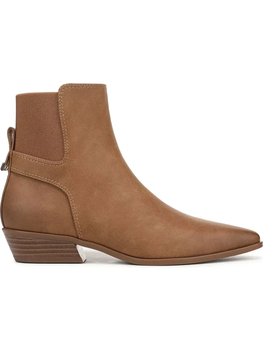 Ботильоны с каблуком-блок Bea Zipper Naturalizer, Chestnut Faux Leather — изображение 2 из 5