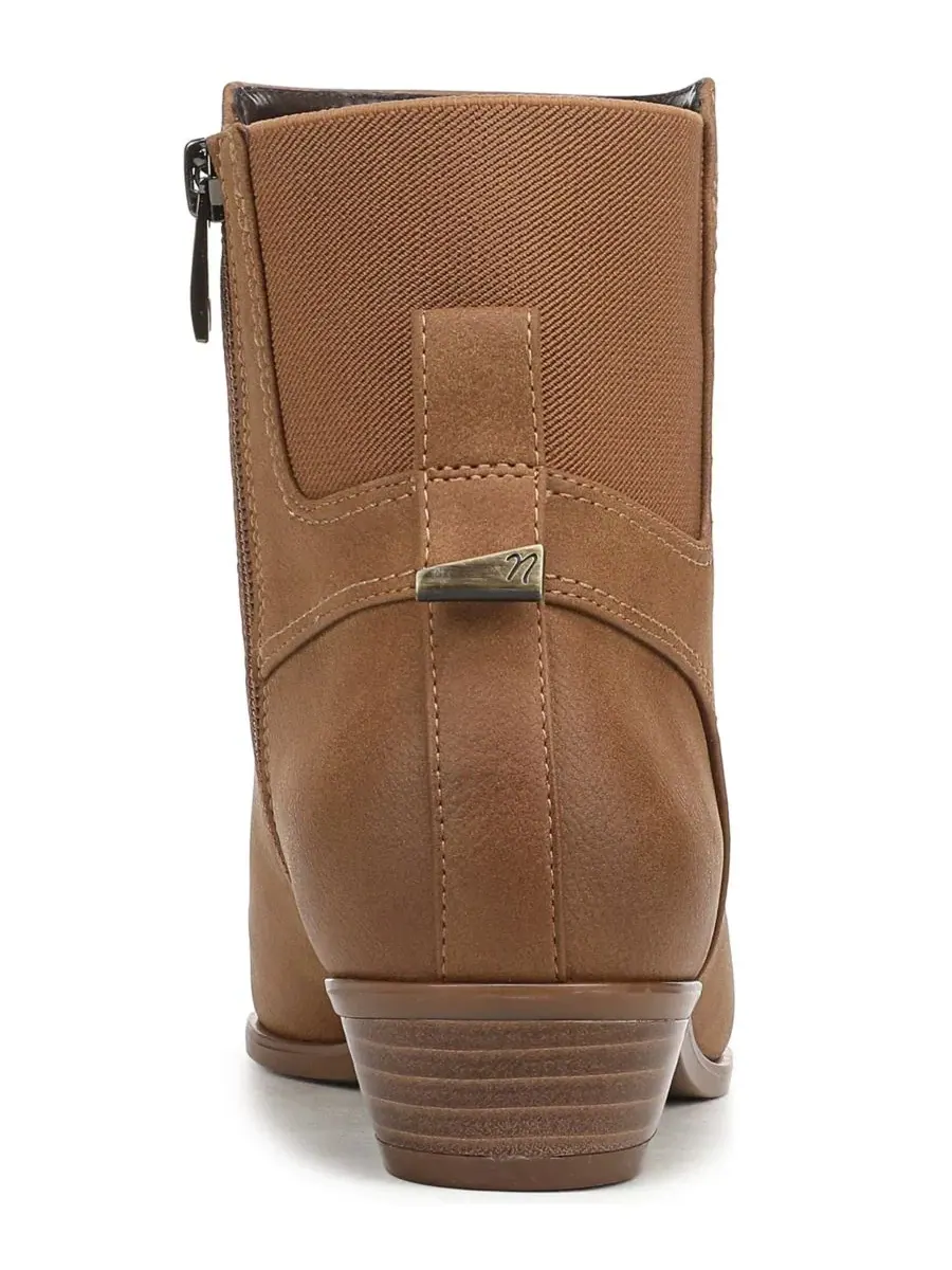 Ботильоны с каблуком-блок Bea Zipper Naturalizer, Chestnut Faux Leather — изображение 3 из 5