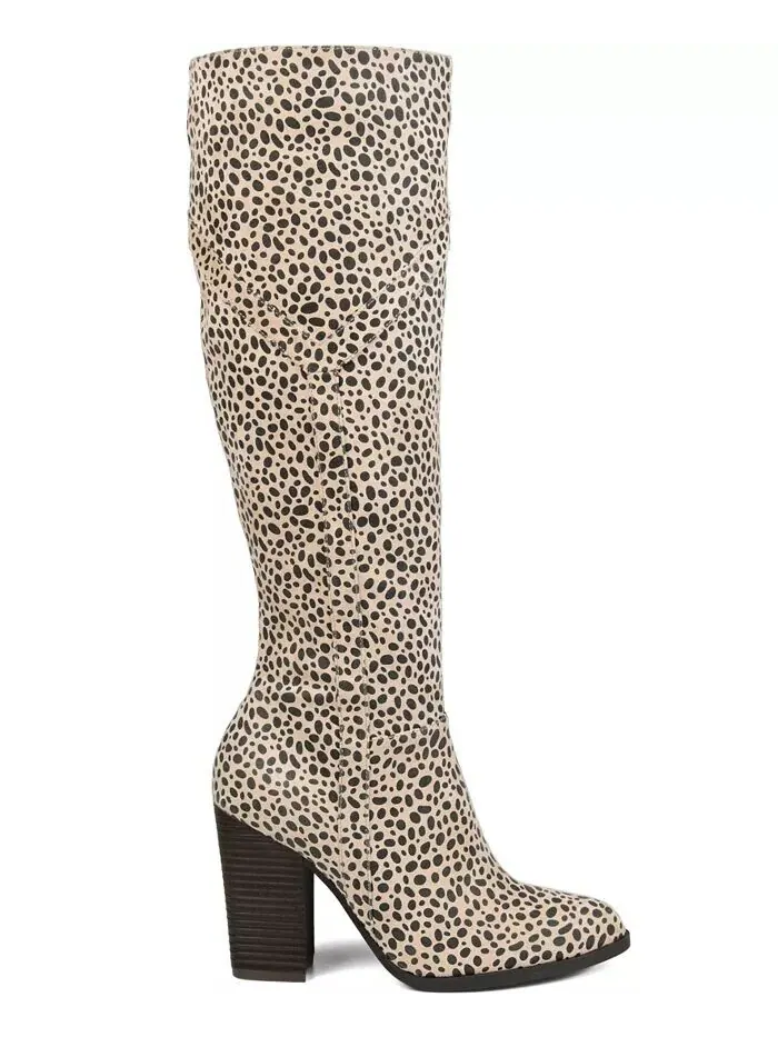 Женские сапоги Kyllie Wide Calf Journee Collection — изображение 2 из 44, бежевый