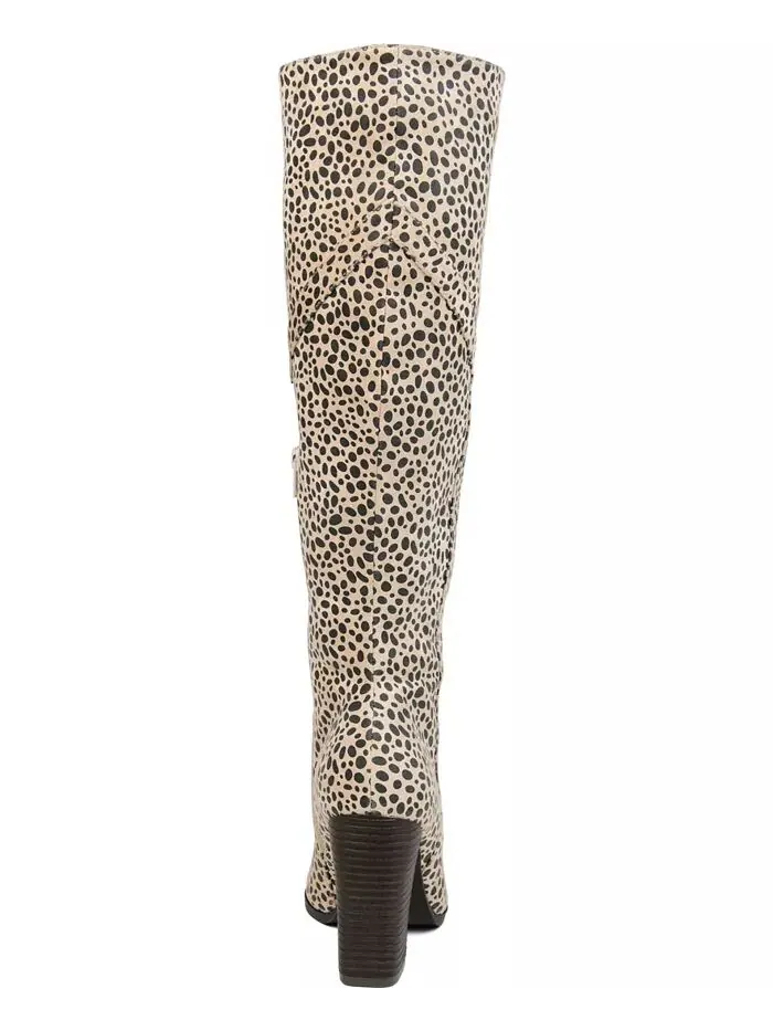 Женские сапоги Kyllie Wide Calf Journee Collection — изображение 3 из 44, бежевый