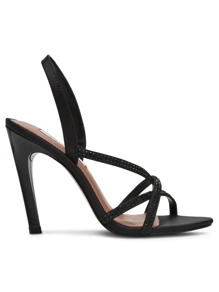 Босоножки на каблуке-шпильке с круглым носком Tamarose-R Steve Madden — изображение 2 из 6, черный