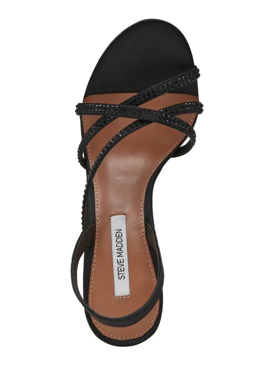 Босоножки на каблуке-шпильке с круглым носком Tamarose-R Steve Madden — изображение 4 из 6, черный
