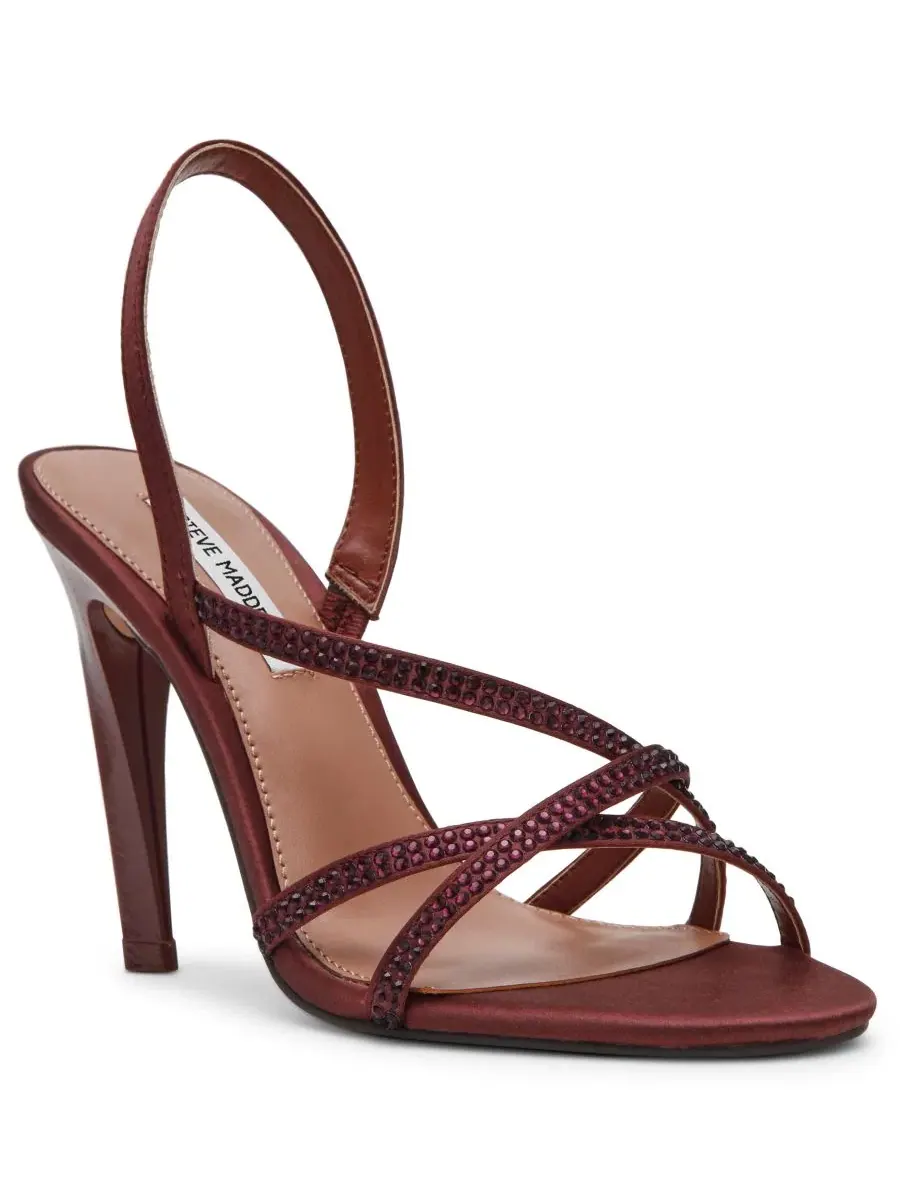 Босоножки на каблуке с пайетками Tamarose-R Steve Madden, Mocha Rhinestone