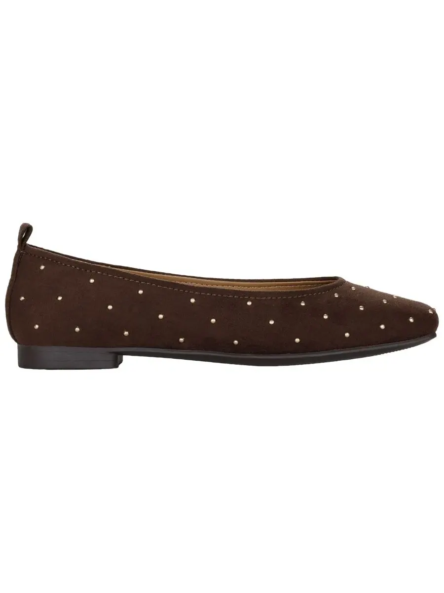 Женские туфли-лодочки Brookee Slip-On Studded Flats Style & Co — изображение 2 из 5, кофейный