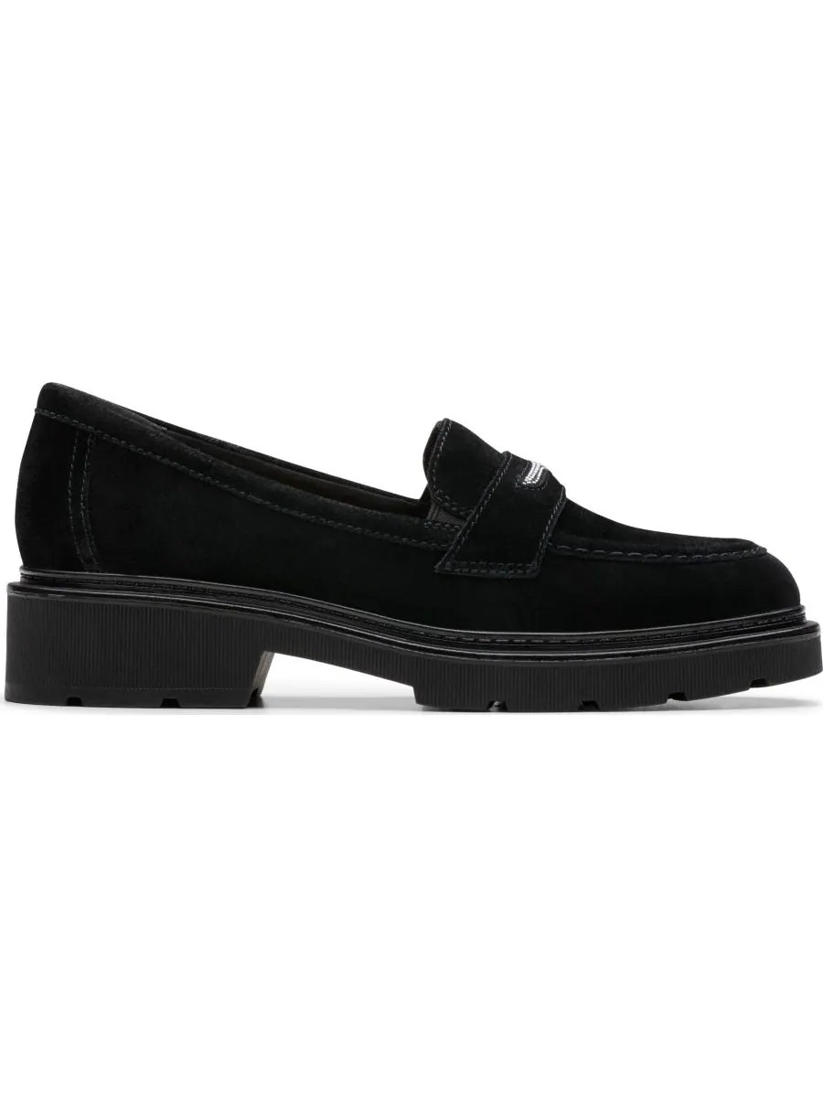 Лоферы женские Clarks Lauryl Step, замша — изображение 2 из 5, черный