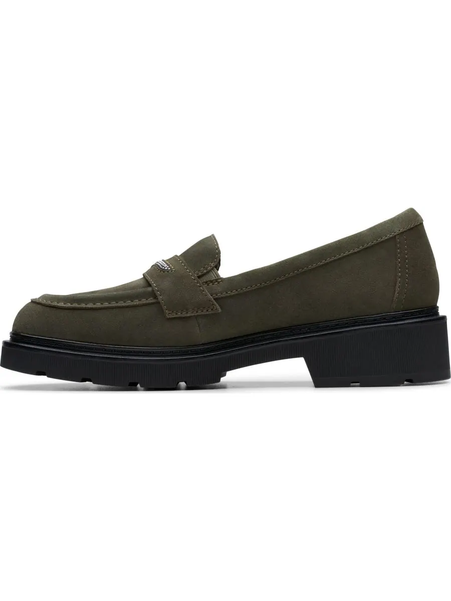 Лоферы женские Clarks Lauryl Step, замша — изображение 5 из 10, темный оливковый