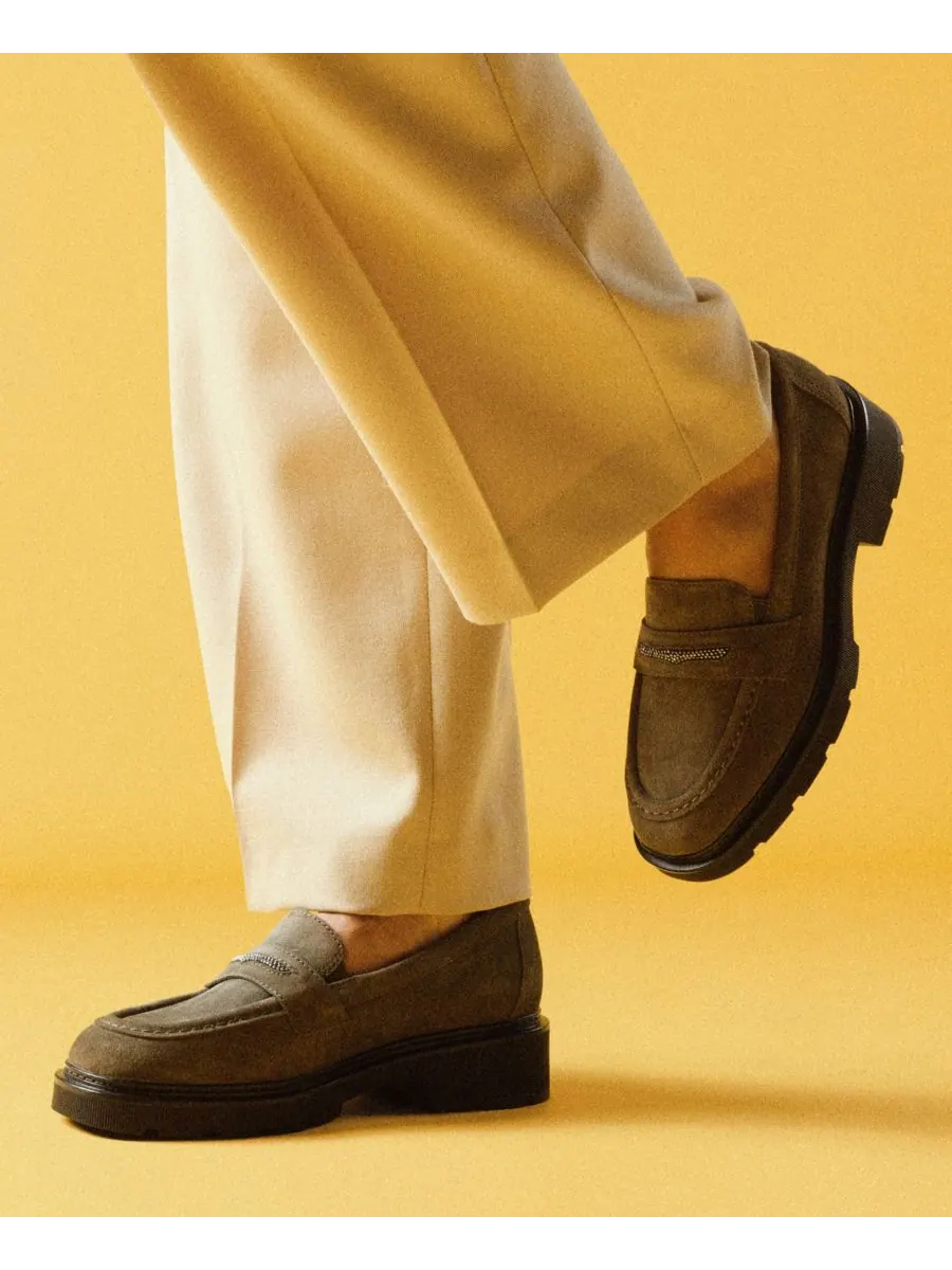 Лоферы женские Clarks Lauryl Step, замша — изображение 10 из 10, темный оливковый