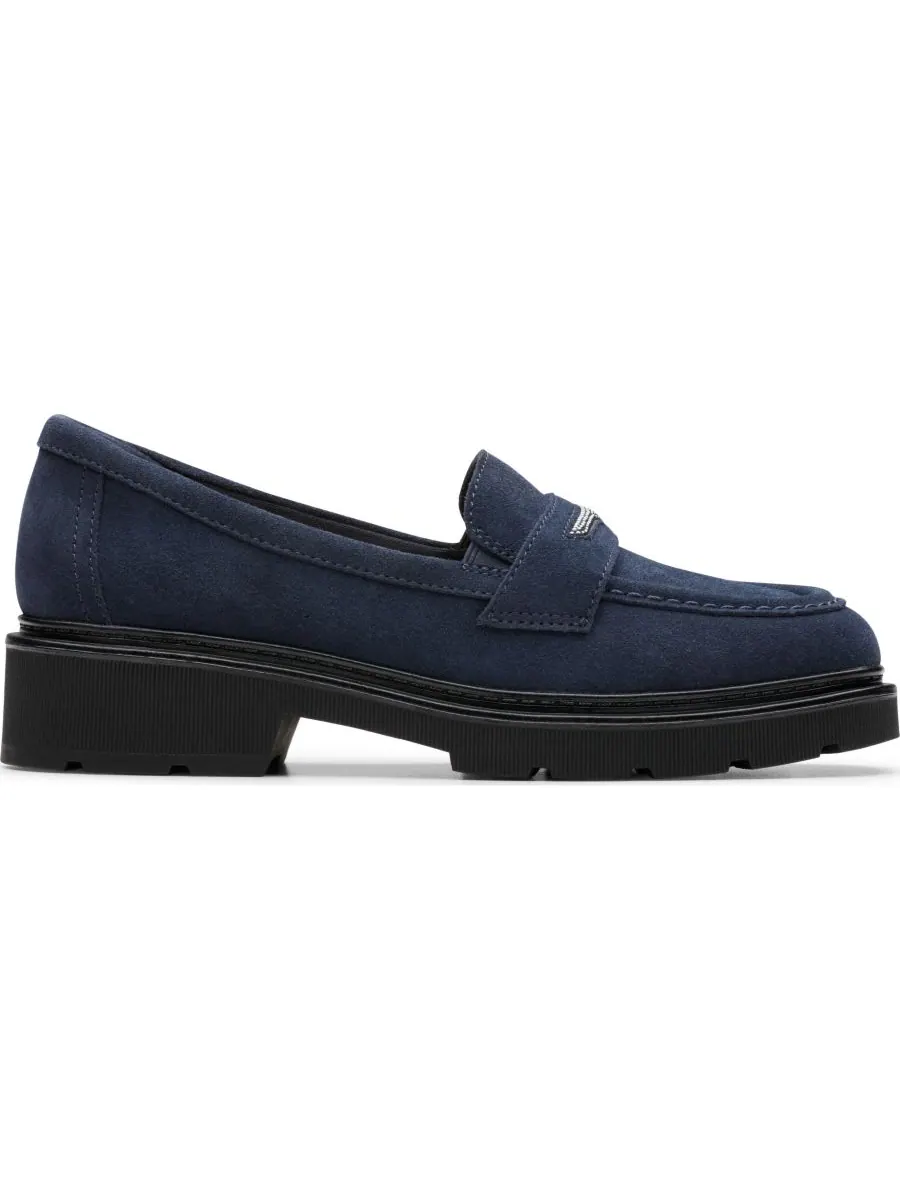 Лоферы женские Clarks Lauryl Step, замша — изображение 2 из 5, темно-синий