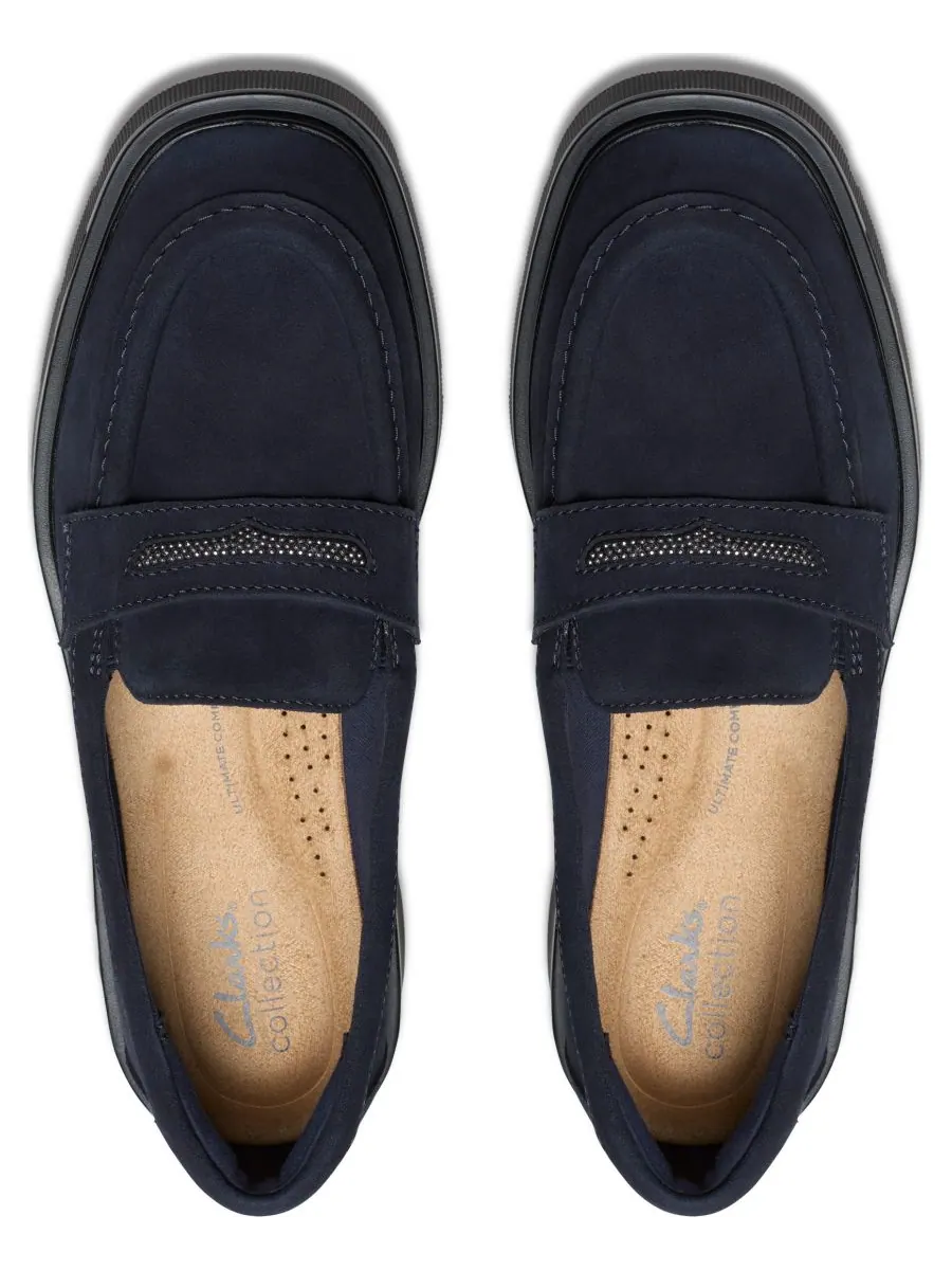 Лоферы женские Clarks Lauryl Step, замша — изображение 4 из 5, темно-синий