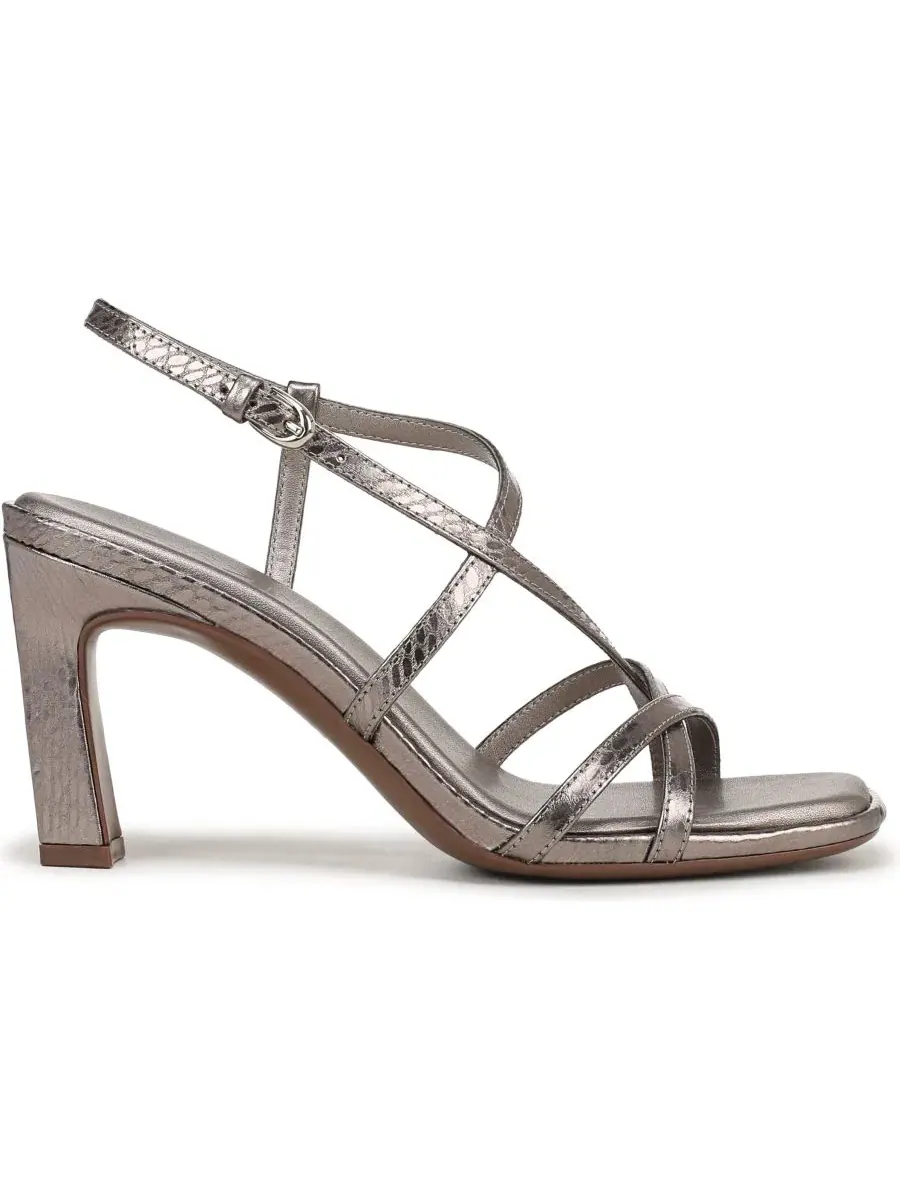 Босоножки на каблуке Sanza Naturalizer, Pewter Snake Faux Leather — изображение 2 из 5