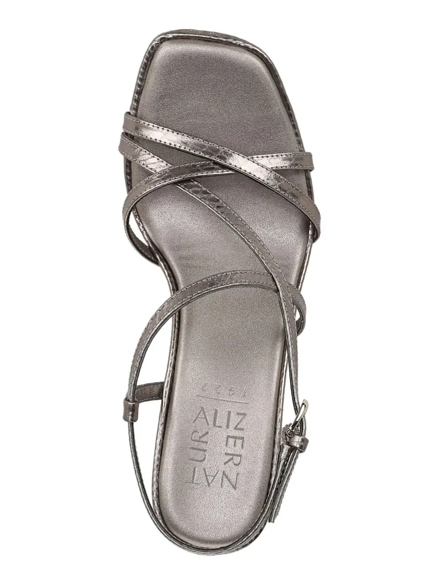 Босоножки на каблуке Sanza Naturalizer, Pewter Snake Faux Leather — изображение 4 из 5