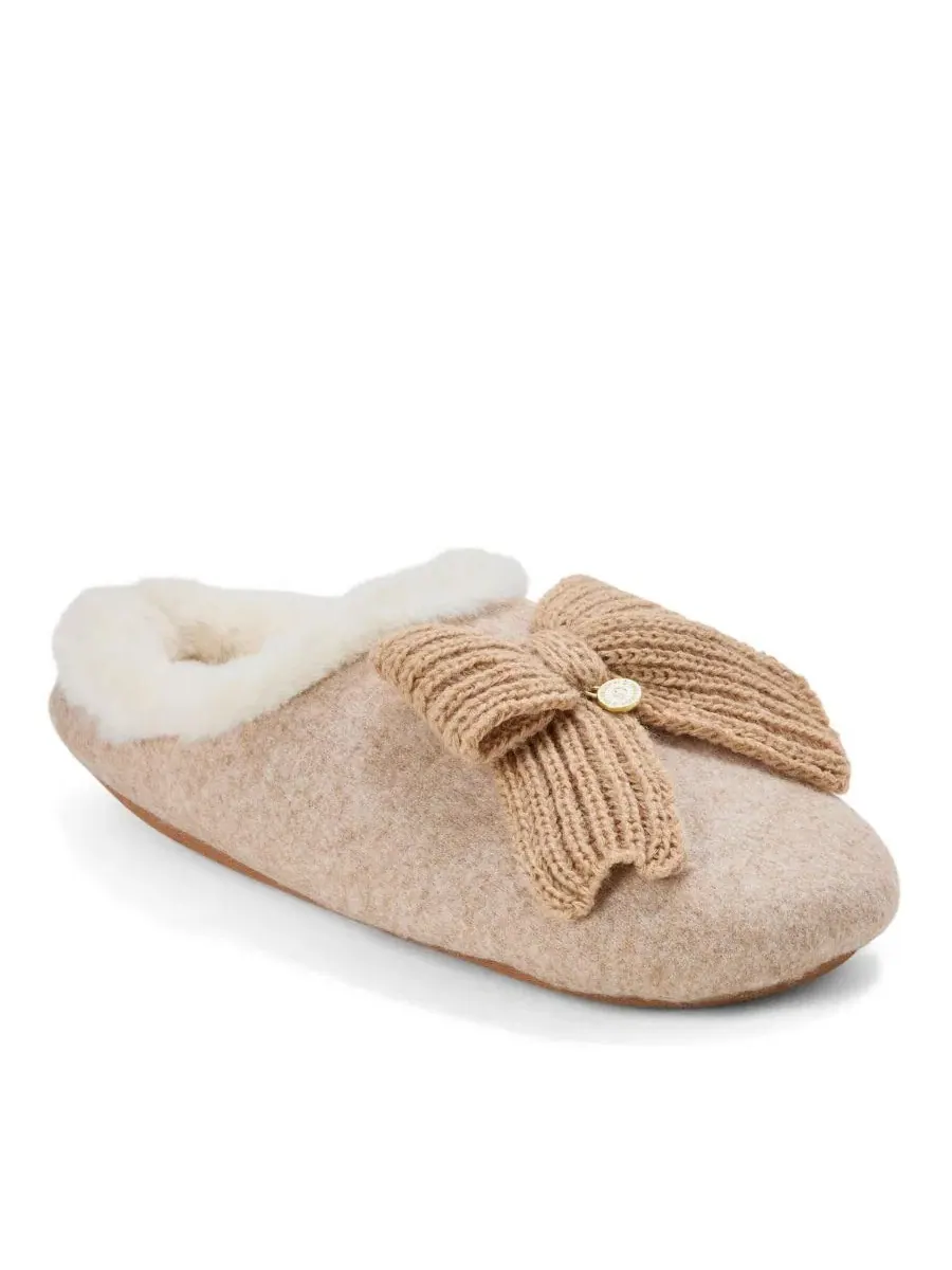 Женские тапочки-клоги с бантом Josie Knit Clog Slipper с бантом Dearfoams