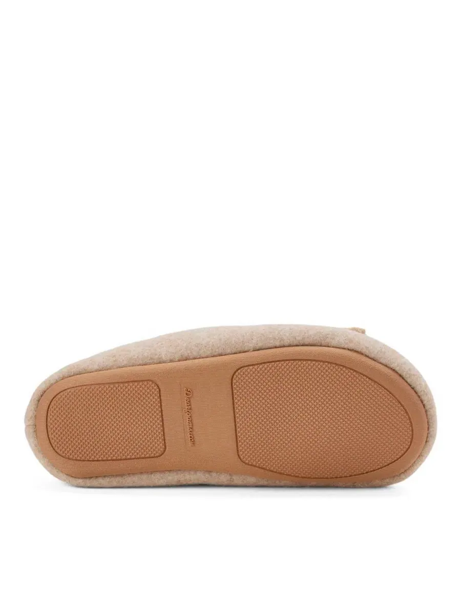 Женские тапочки-клоги с бантом Josie Knit Clog Slipper с бантом Dearfoams — изображение 5 из 9, бежевый