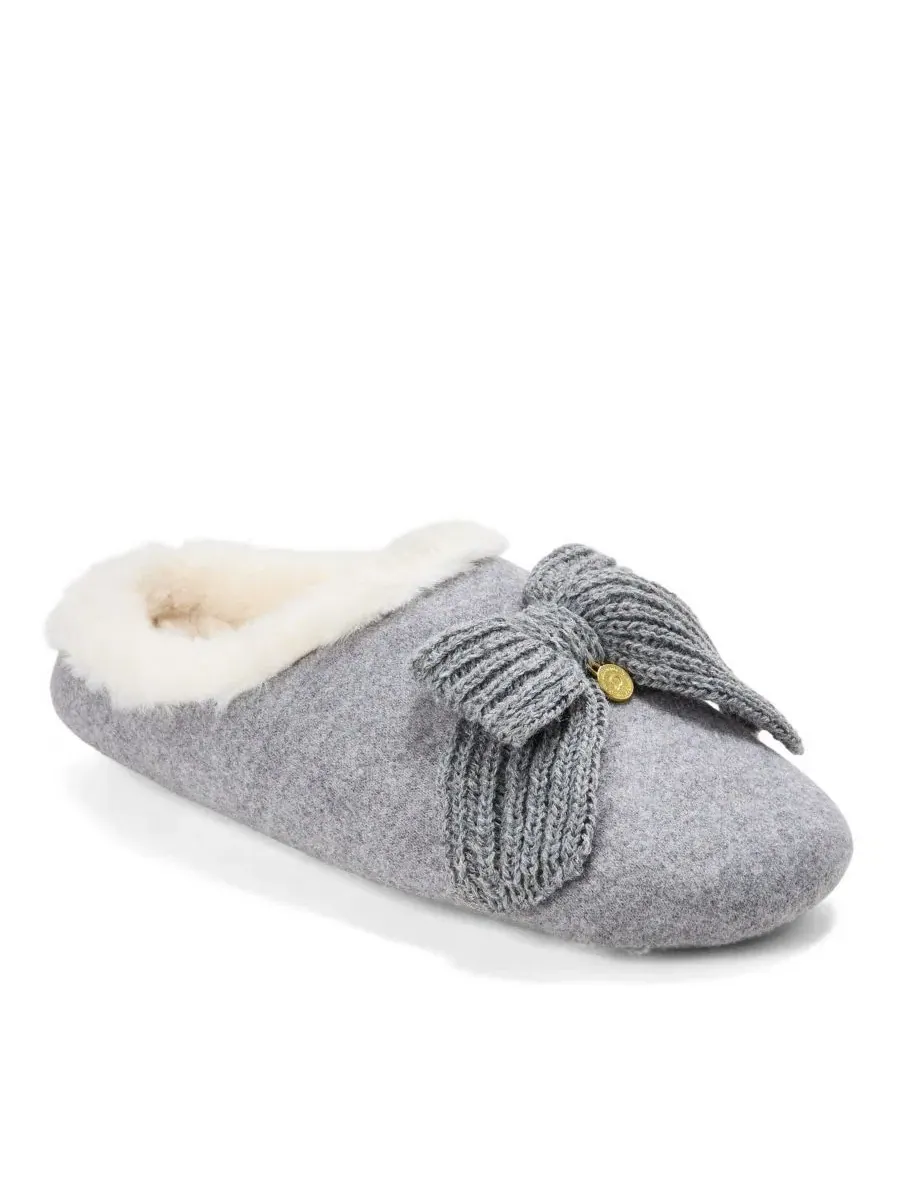 Домашние тапочки-клоги Josie Knit Clog Slipper with Bow Dearfoams