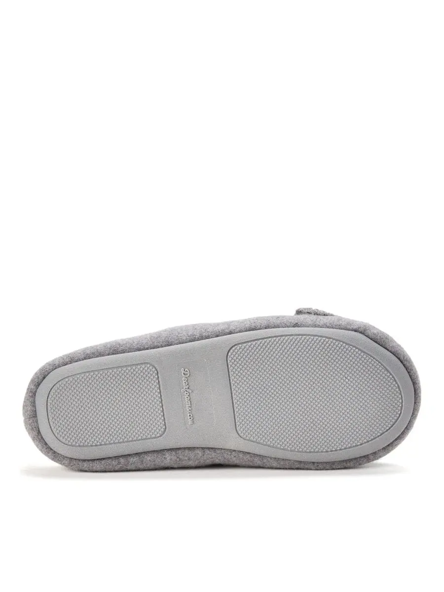 Домашние тапочки-клоги Josie Knit Clog Slipper with Bow Dearfoams — изображение 5 из 9, светлый серый
