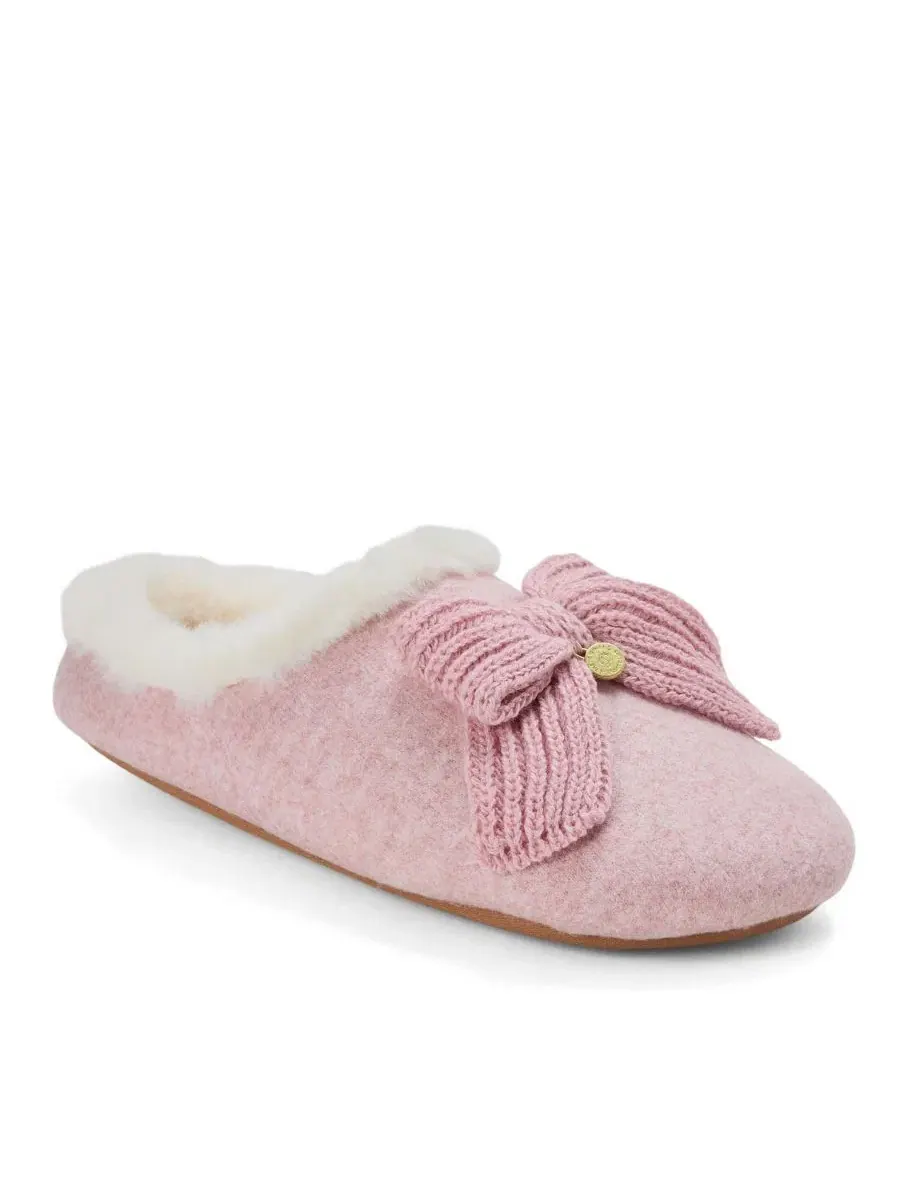 Женские тапочки-клоги Josie Knit Clog Slipper с бантом Dearfoams