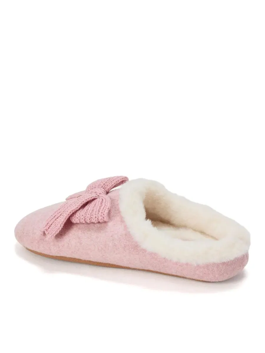 Женские тапочки-клоги Josie Knit Clog Slipper с бантом Dearfoams — изображение 6 из 9, мавент