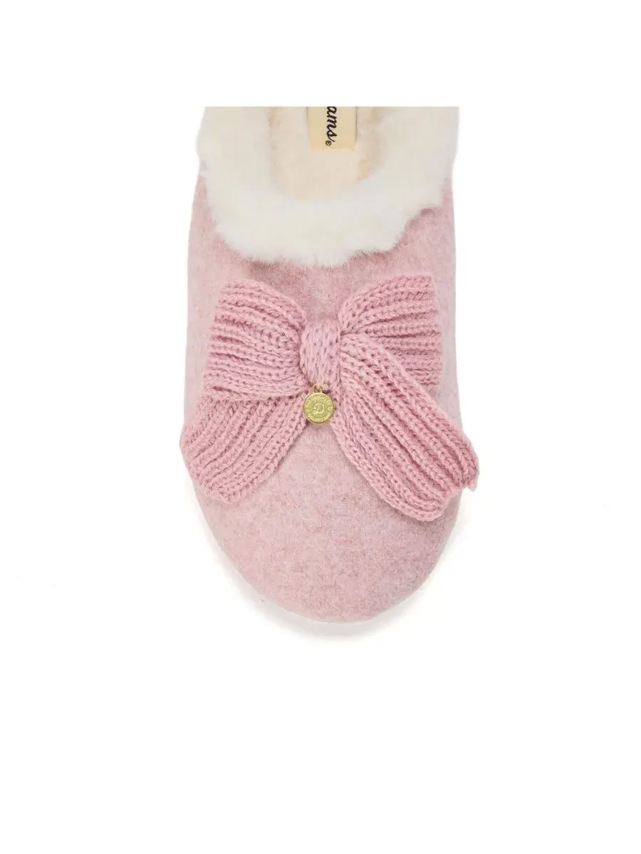 Женские тапочки-клоги Josie Knit Clog Slipper с бантом Dearfoams — изображение 8 из 9, мавент