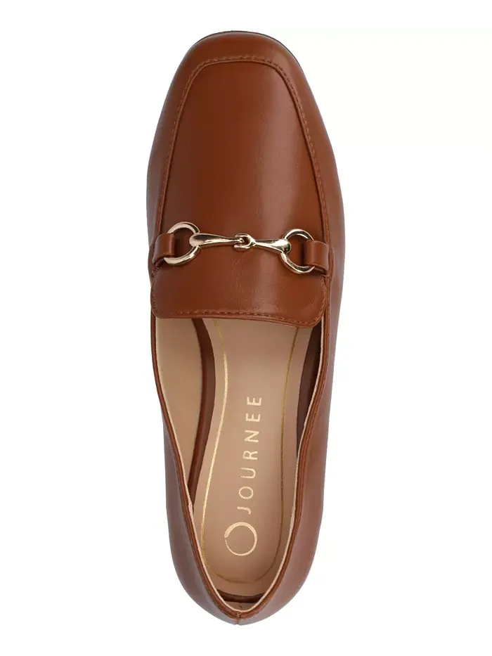 Женские лоферы Lacie Slide Op с зауженным носком Journee Collection — изображение 4 из 6, коричневый