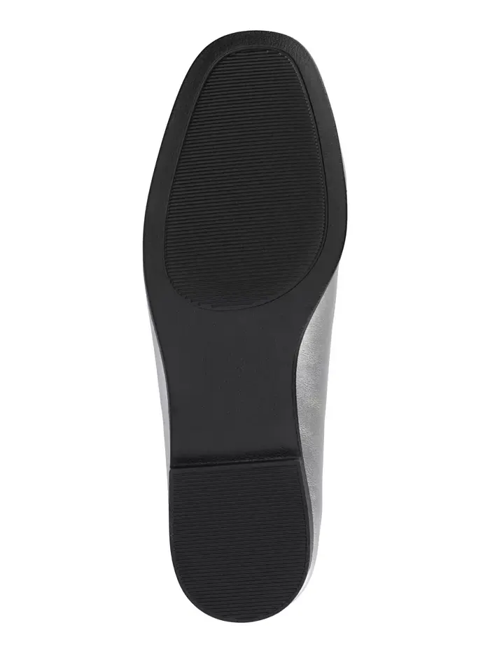 Женские лоферы Lacie Slide Op с зауженным носком Journee Collection — изображение 5 из 6, серебряный