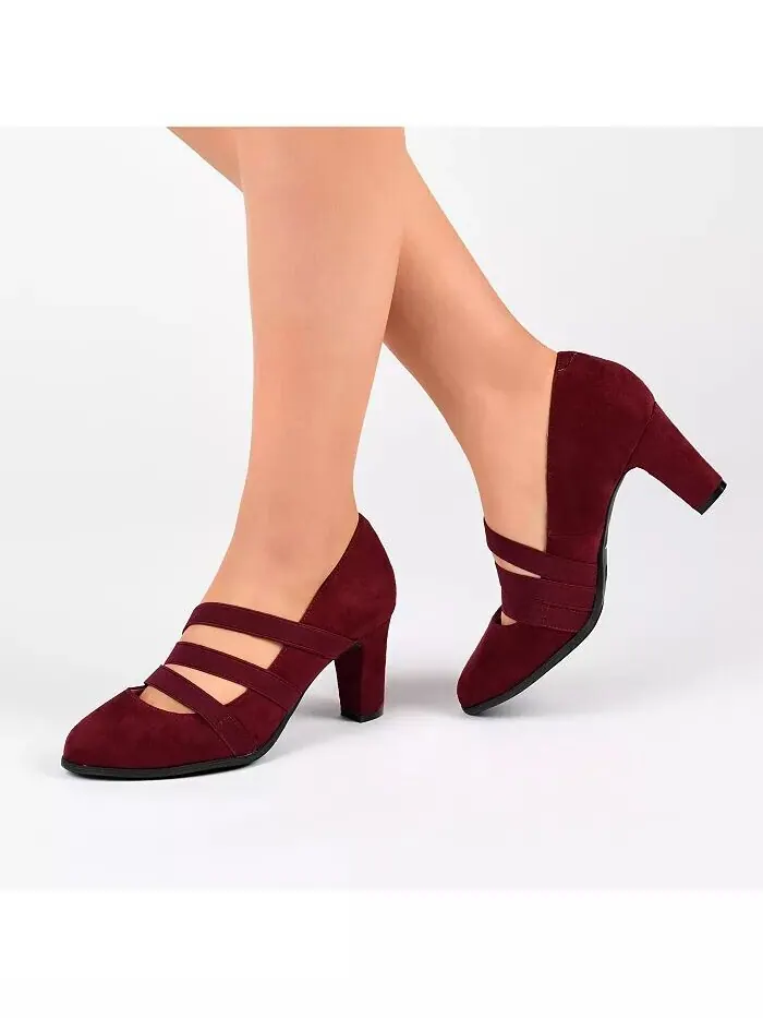 Женские туфли Loren на каблуках Journee Collection — изображение 6 из 6, красный