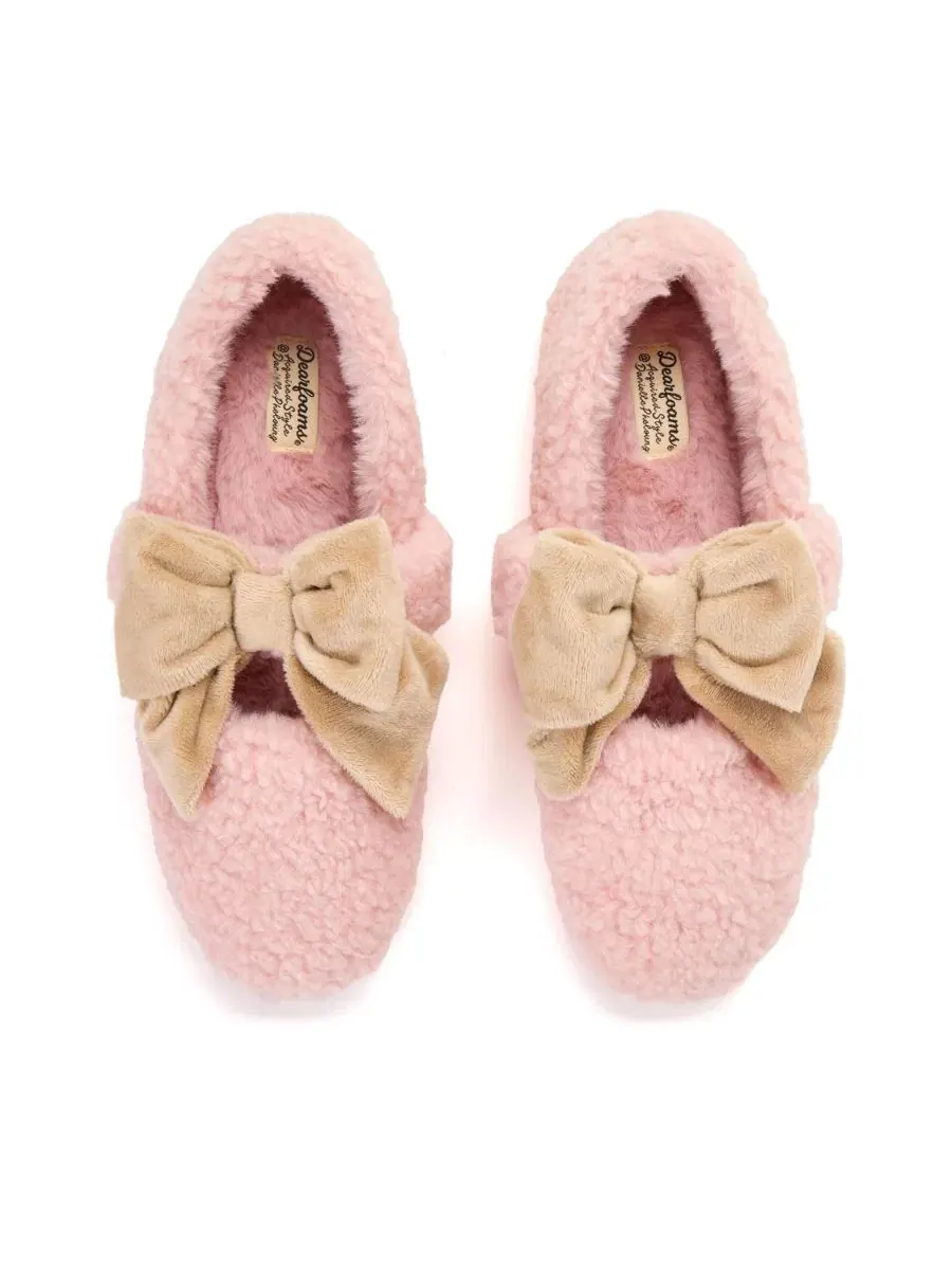 Женские тапочки-мэри джейн с бантом Pennie Maryjane With Bow Dearfoams — изображение 4 из 8, розовый