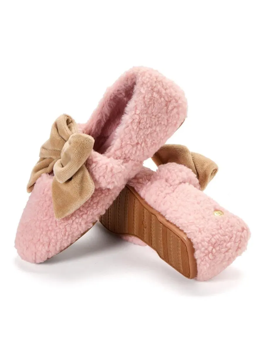 Женские тапочки-мэри джейн с бантом Pennie Maryjane With Bow Dearfoams — изображение 7 из 8, розовый