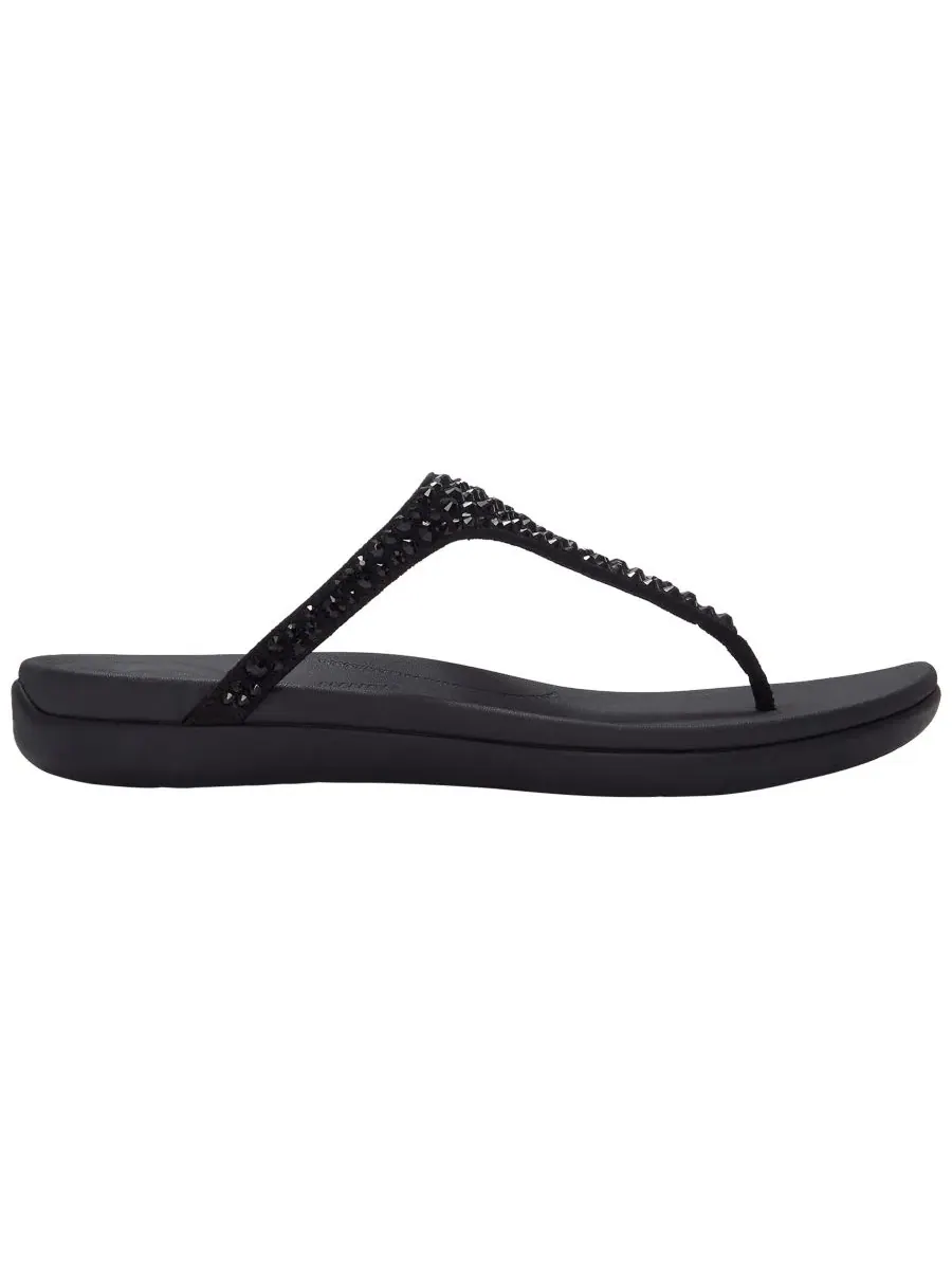 Сандалии-клины с кристаллами Solay Mixed-Crystal Wedge FitFlop — изображение 2 из 6, черный