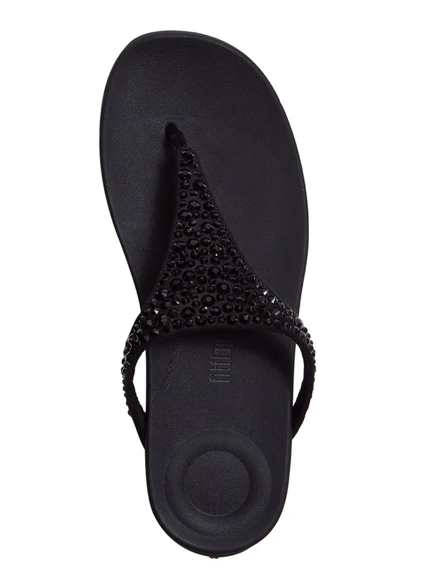 Сандалии-клины с кристаллами Solay Mixed-Crystal Wedge FitFlop — изображение 3 из 6, черный