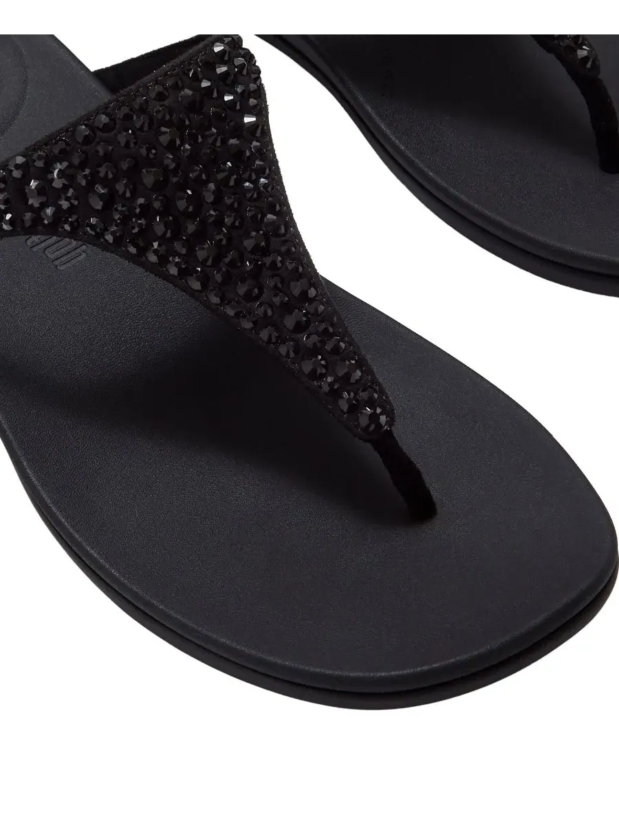 Сандалии-клины с кристаллами Solay Mixed-Crystal Wedge FitFlop — изображение 4 из 6, черный