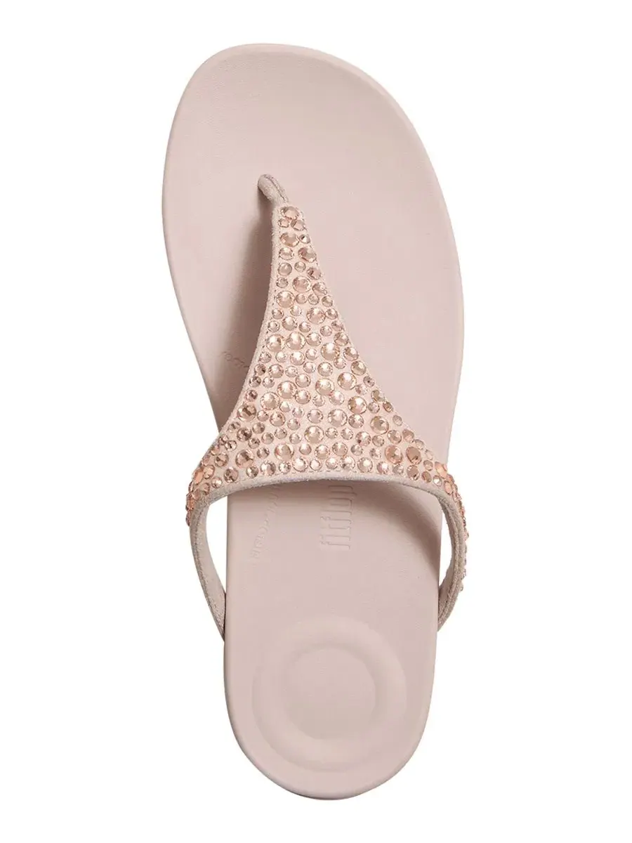 Женские сандалии-клинки Solay Mixed-Crystal с блестящей отделкой FitFlop — изображение 3 из 6, розовый