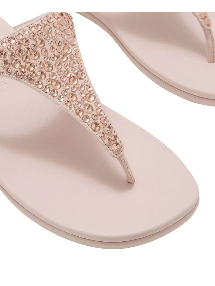 Женские сандалии-клинки Solay Mixed-Crystal с блестящей отделкой FitFlop — изображение 4 из 6, розовый