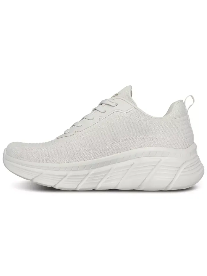 Женские повседневные кеды BOBS Sport B Flex Hi с клиновидной подошвой от Finish Line Skechers — изображение 6 из 6, белый