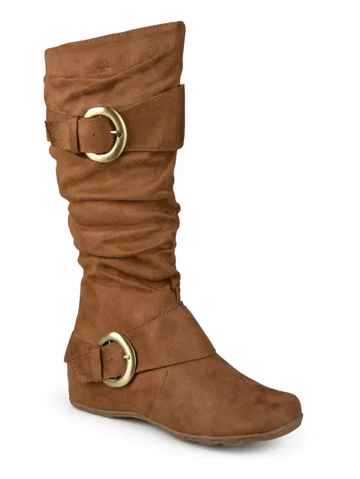 Женские сапоги Jester Wide Calf с плиссировкой и пряжкой на голенище Journee Collection